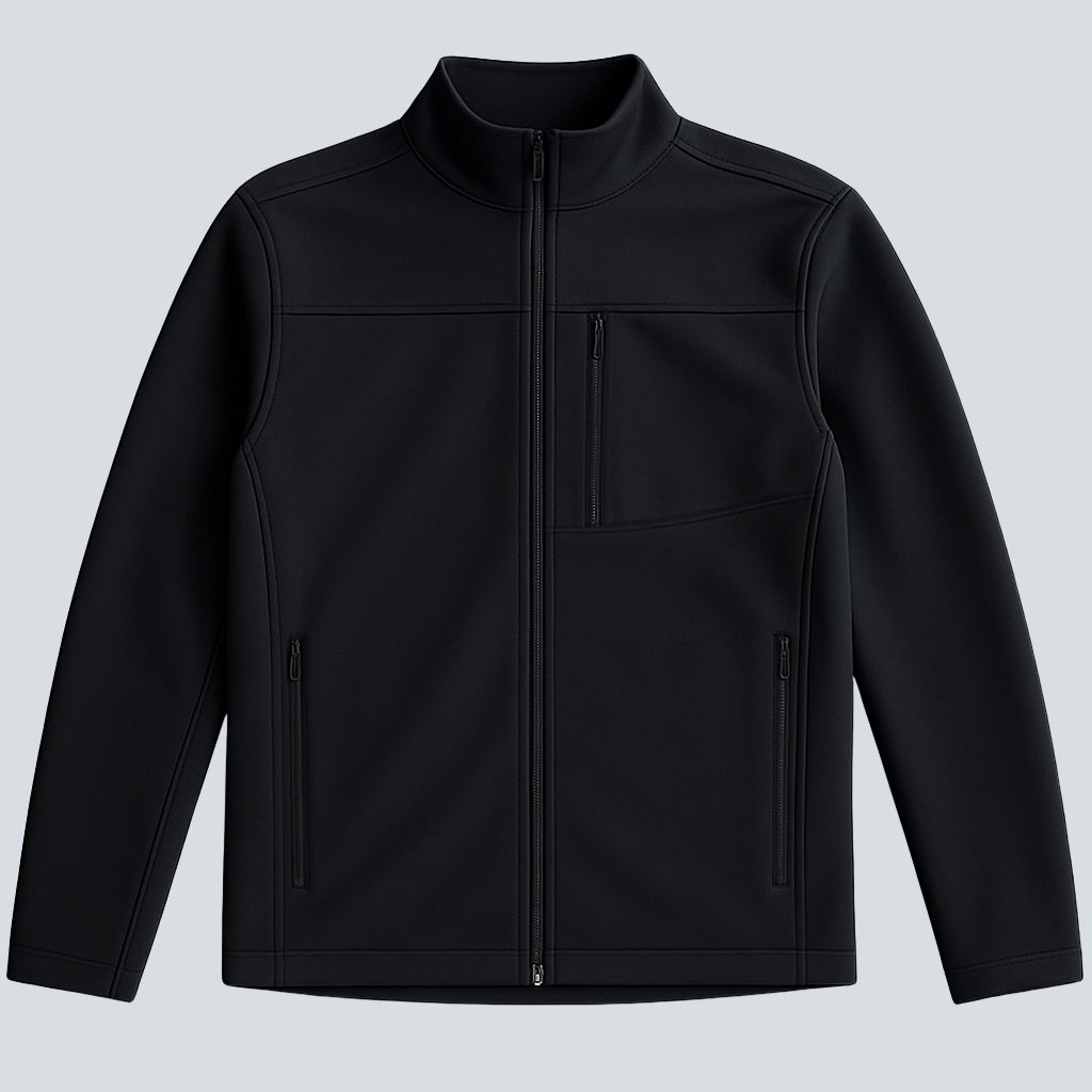 Men's Black Softshell Jacket.